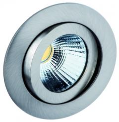 Rutec LED Einbaustr. 7W eisengebürstet o.Konv. 2300-3000K 40° 350mA CRI90 m.Scheibe / EEK: G 