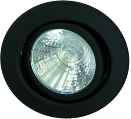 Rutec Einbaustrahler schwenkbar für MR16 Schwarz matt Metall ohne Sprengring 