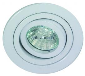 Rutec  Einbaustrahler 360° drehbar für MR 16 - weiss matt ALU Druckguss 