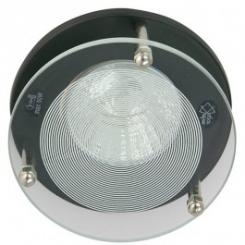 Rutec  Einbaustrahler starr mit Dekorscheibe, schwarz ALU-Druckguss 