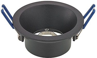 Sigor Einbaustrahler Rund 82mm schwarz zurückgesetzt 