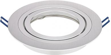 Sigor Einbaustrahler Rund 170mm Alu gebürstet AR111 schwenkbar 