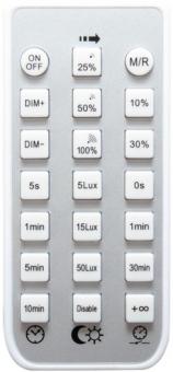 Dotlux  Fernbedienung für  LED-Feuchtraumleuchte MISTRALsensor IP66 1540mm 39W 4000K gefrostet 