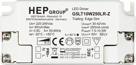 HEP  LED Treiber, Konstantstrom, dimmbar, 700mA, 10W (Phasenabschnitt) 