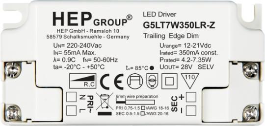 HEP  LED Treiber, Konstantstrom, dimmbar, 700mA, 7W (Phasenabschnitt) 