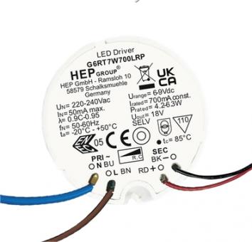 HEP  LED Treiber, Konstantstrom, dimmbar, 350mA, 7W 