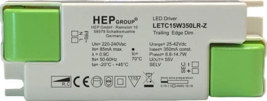 HEP  LED Treiber, Konstantstrom, dimmbar, 500mA, 15W (Phasenabschnitt) 