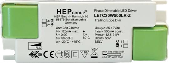 HEP  LED Treiber, Konstantstrom, dimmbar, 350mA, 20W (Phasenabschnitt) 