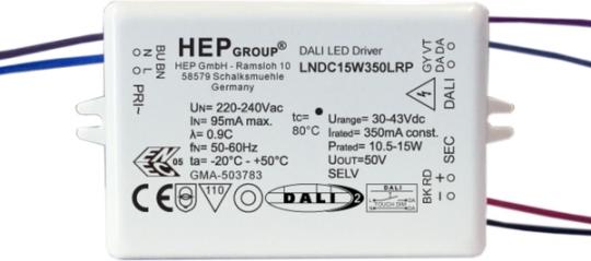 HEP  LED Treiber, Konstantstrom, dimmbar, 200mA, 15W (DALI-2 (DT6)/TouchDim) 