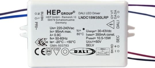 HEP  LED Treiber, Konstantstrom, dimmbar, 300mA, 15W (DALI-2 (DT6)/TouchDim) 