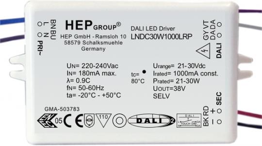 HEP  LED Treiber, Konstantstrom, dimmbar, 700mA, 30W (DALI-2 (DT6)/TouchDim) 
