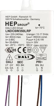 HEP  LED Treiber, Konstantstrom, dimmbar, 150mA, 6W (DALI-2 (DT6)/TouchDim) 