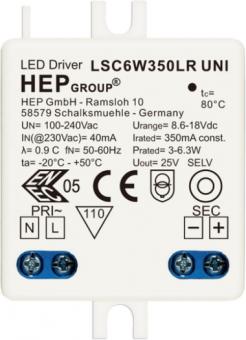 HEP  LED Treiber, Konstantstrom, 350mA, 6W 