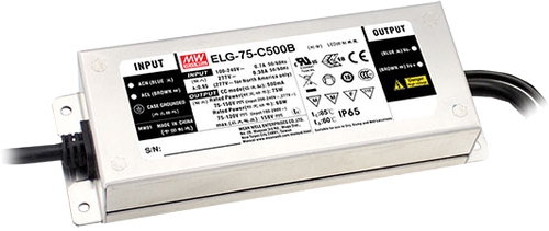 Mean Well ELG-75-24AB-3Y LED-Treiber IP65 Konstantspannung Konstantstrom dimmbar 100-305VAC 24V 3.15 