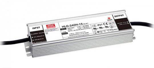 Mean Well HLG-120H-12 LED-Treiber IP67 Konstantspannung Konstantstrom 90-305VAC 12V 10A 