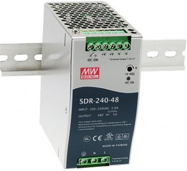 Mean Well SDR-240-24 Hutschienennetzteil DIN Rail 88-264VAC 24V 10A 