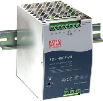 Mean Well SDR-480P-48 Hutschienennetzteil DIN Rail mit Parallelfunktion 88-264VAC 48V 10A 