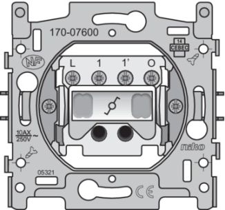 Niko  NIKO Steckdosen 45x45 - CONTROLSWITCH 2-WAY 