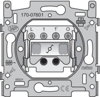 Niko  NIKO Steckdosen 45x45 - CONTROLSWITCH 2-WAY 