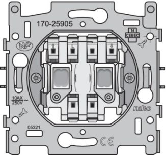 Niko  NIKO Steckdosen 45x45 - ROTATING SWITCH BLINDS 