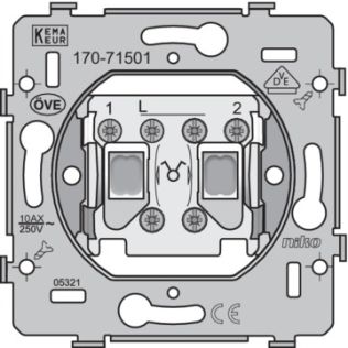 Niko  NIKO Steckdosen 45x45 - SOCLE SWITCH 2-CIRCUITS 