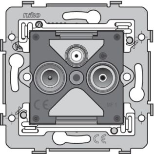 Niko  NIKO Steckdosen 45x45 - SOCLE CONN TV/FM/SAT 