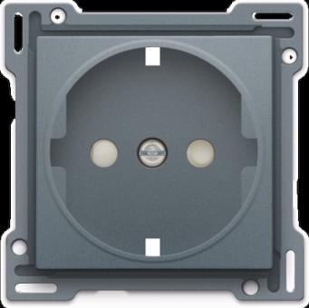 Niko  Pure Alu Steel Grey - CPL SOCKET-OUTL SIDE/S. 