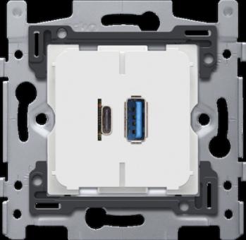Niko   Sensoren - DUAL USB-A/C CHARGR SCRE 