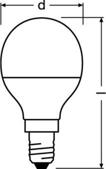 Ledvance  LED PCR CLP40 4.9W 827 FR E14 P / EEK: F 