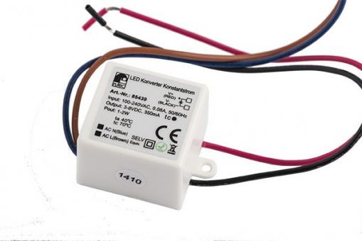 Rutec LED Netzteil/Treiber LED Konverter 350mA 1W-2W 3-8V 100-240V AC 