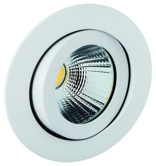 Rutec Einbauspot TALU LED-Einbaustrahler ohne Konverter schwenk.,rund,350mA,8W,IP20,2700 / EEK: F 