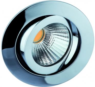 Rutec LED-Leuchte LED Einbaustr. 8W chrom o.Konverter 2700K 25° 350mA CRI90 m.Scheibe / EEK: F 