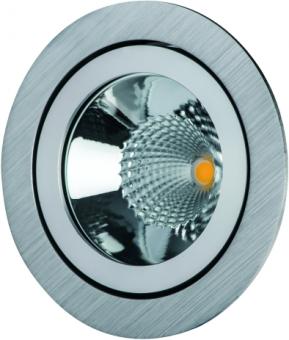 Rutec LED-Leuchte MELIMAR - Kard.Strahler,1fach-LED Rund Aluminium gebürstet ohne Konver / EEK: F 