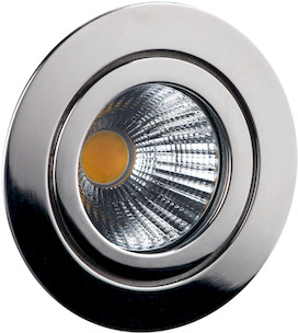 Rutec LED-Leuchte LED Einbaustr. 8W IP55 o.Konverter starr 1,4401 X5CrNiMo 316 High poli / EEK: F 