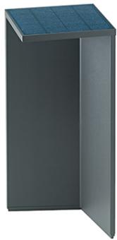 Sigor Akku-Solarleuchte NUSOLAR 340mm anthrazit 2,2W 2700K IP54 151lm Ra85 