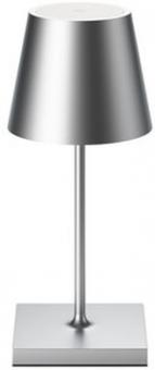 Sigor Akku-Tischleuchte Nuindie mini USB-C silberfarben, 2,2W FlexMood 2200K/2700K IP54 