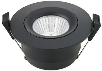 Sigor  Einbauleuchte Argent IP54 BM68/83mm schwarz IP54, 8W 3000K 36° 580lm Ra90 dim 360 / EEK: F 