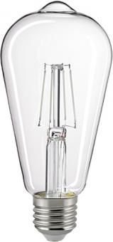 Sigor LED-Lampe 7W Edison Filament Snow klar E27 806lm 2700K dim / EEK: E 