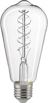 Sigor LED-Lampe 4,8W Edison Filament Slim Snow klar E27 350lm 2700K dim / EEK: G 
